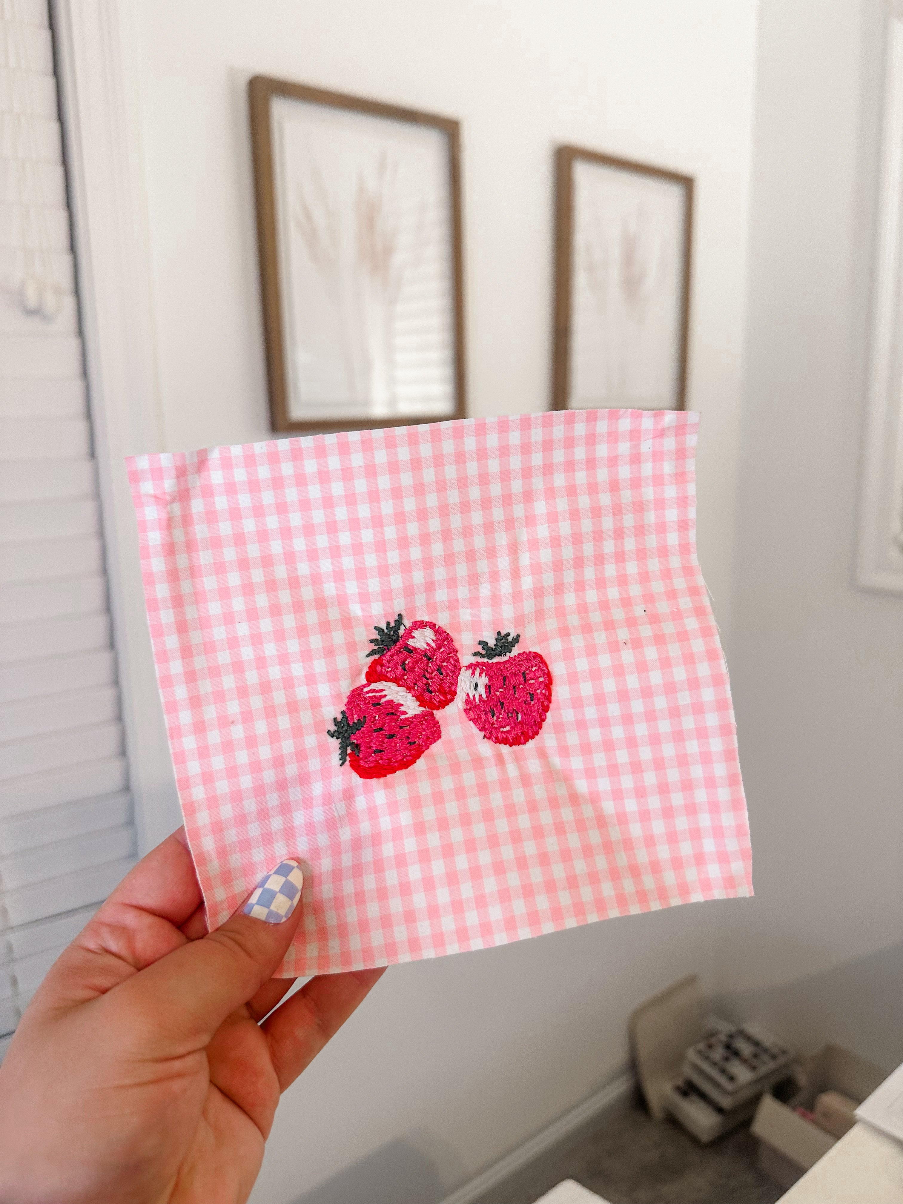 Embroidered Strawberries