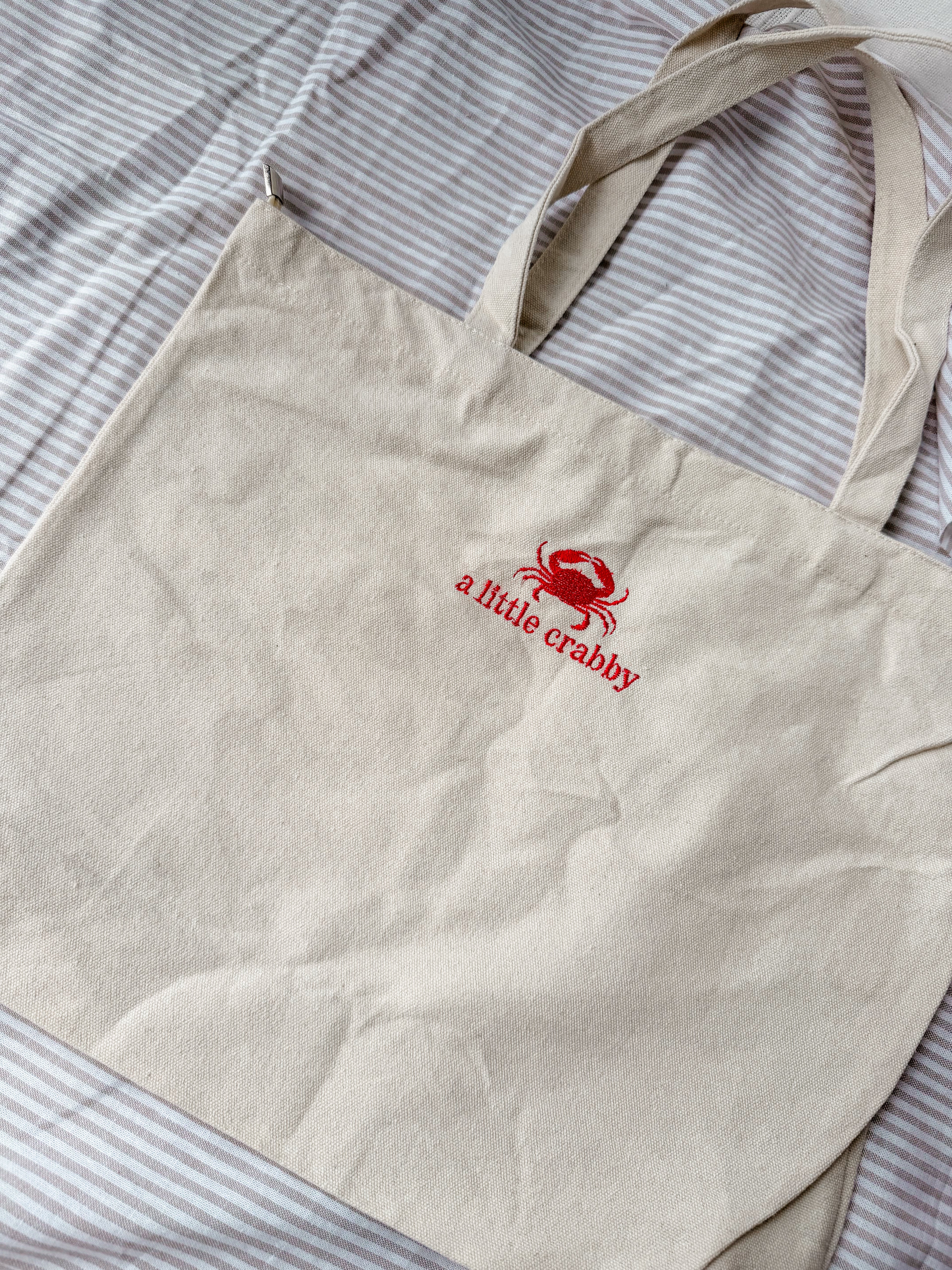 A Little Crabby Canvas Tote Bag