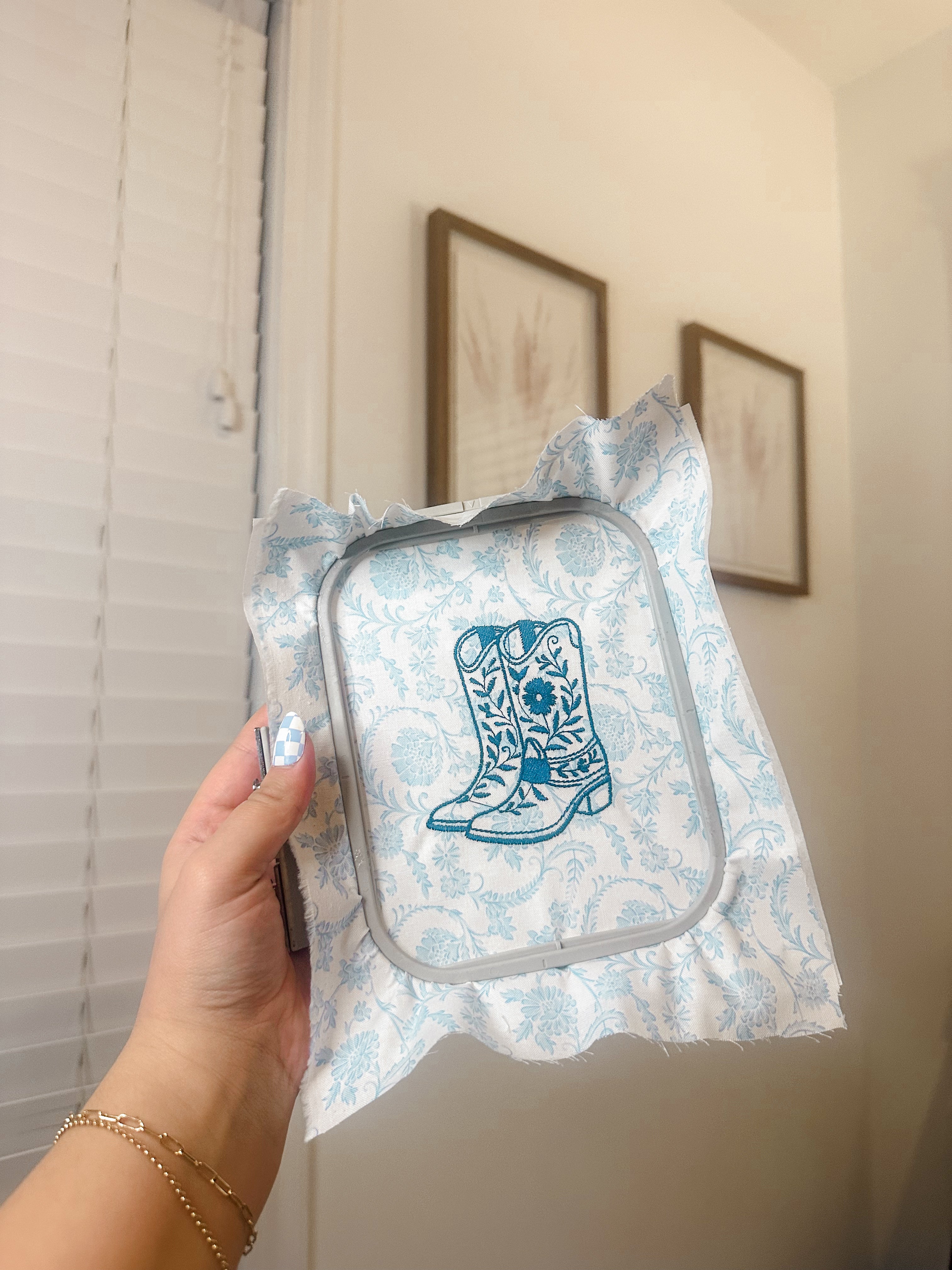 Embroidered Floral Boots