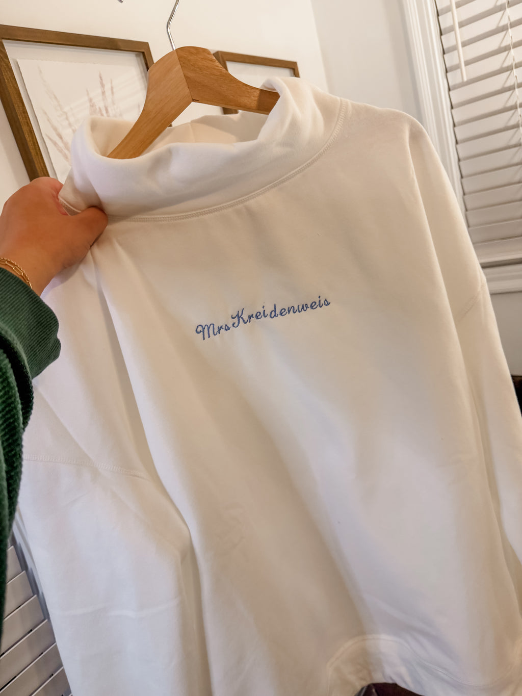 Bridal Embroidered Mockneck
