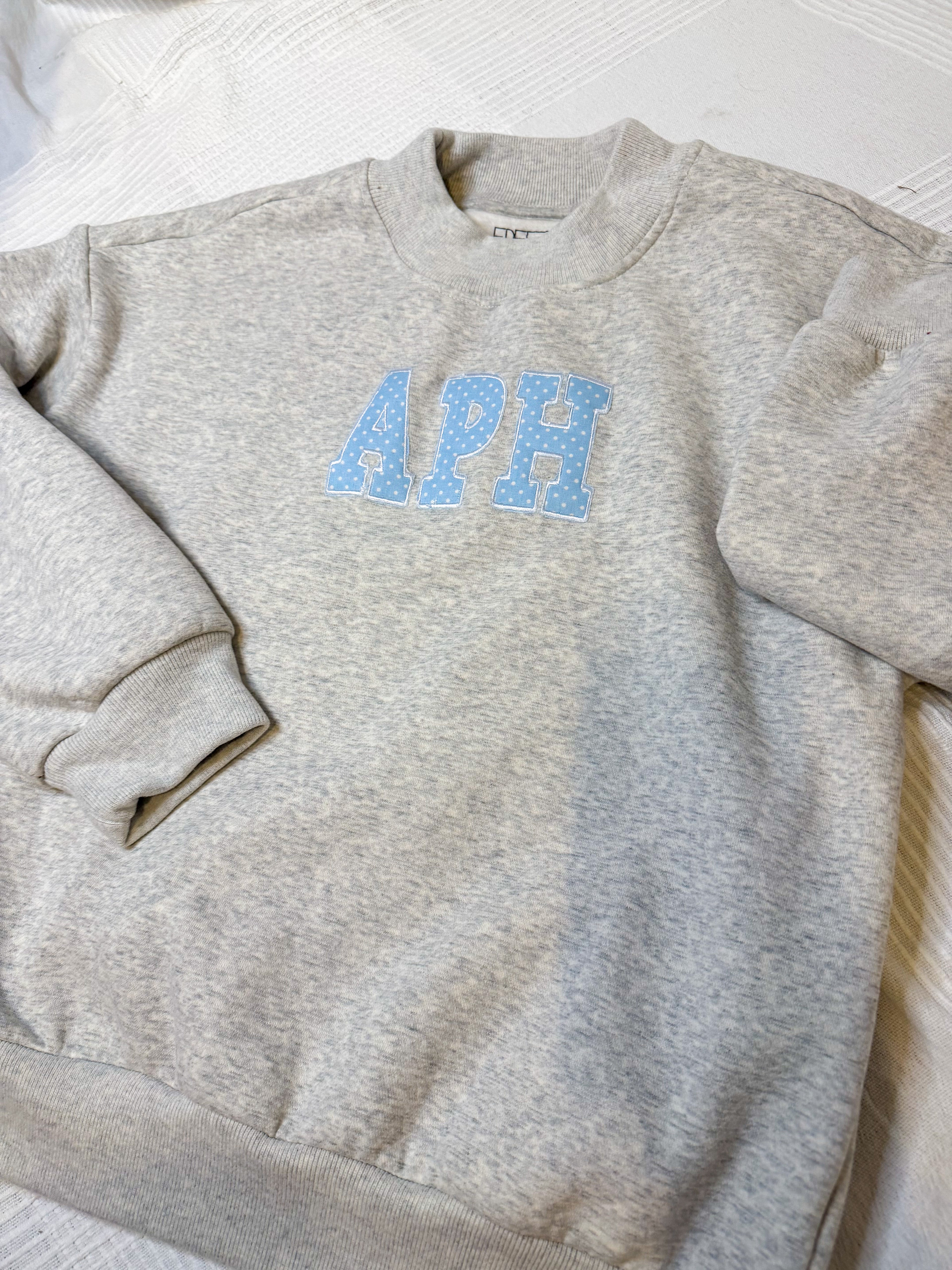 Polka Dot Initials : Custom Embroidered Mockneck