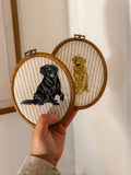Embroidered Black Lab