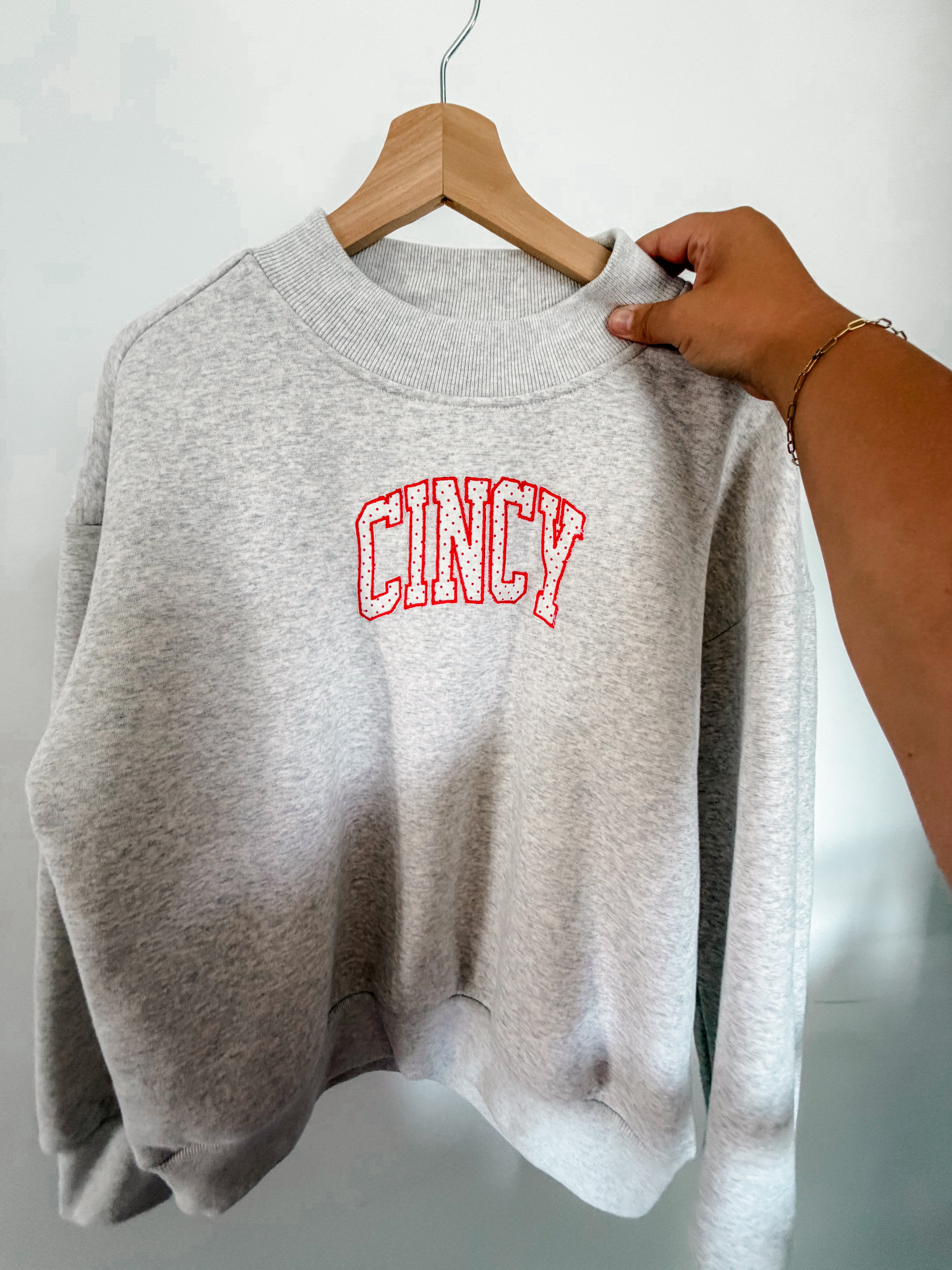 Cincy Embroidered Mockneck