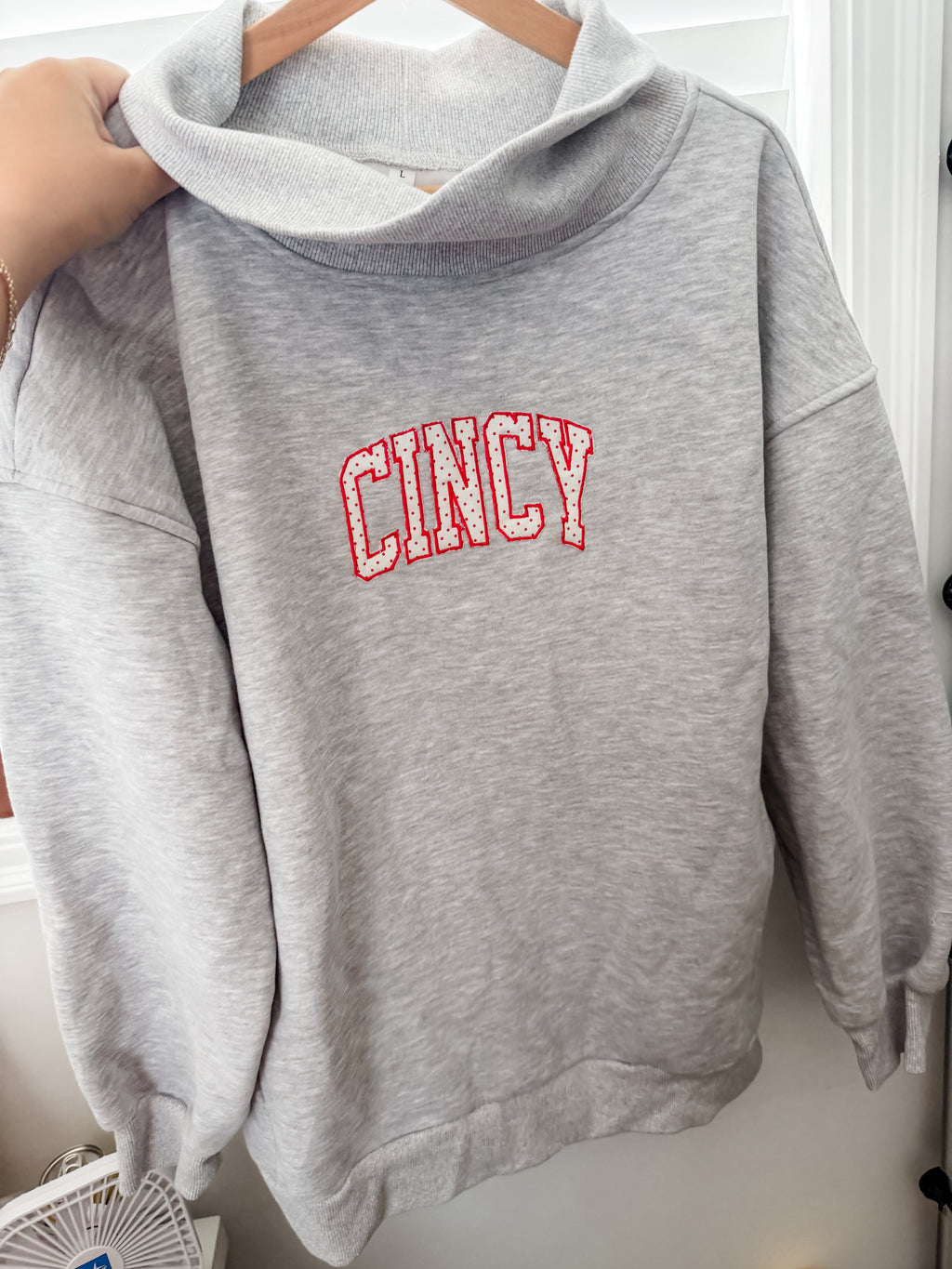 Cincy Embroidered Mockneck