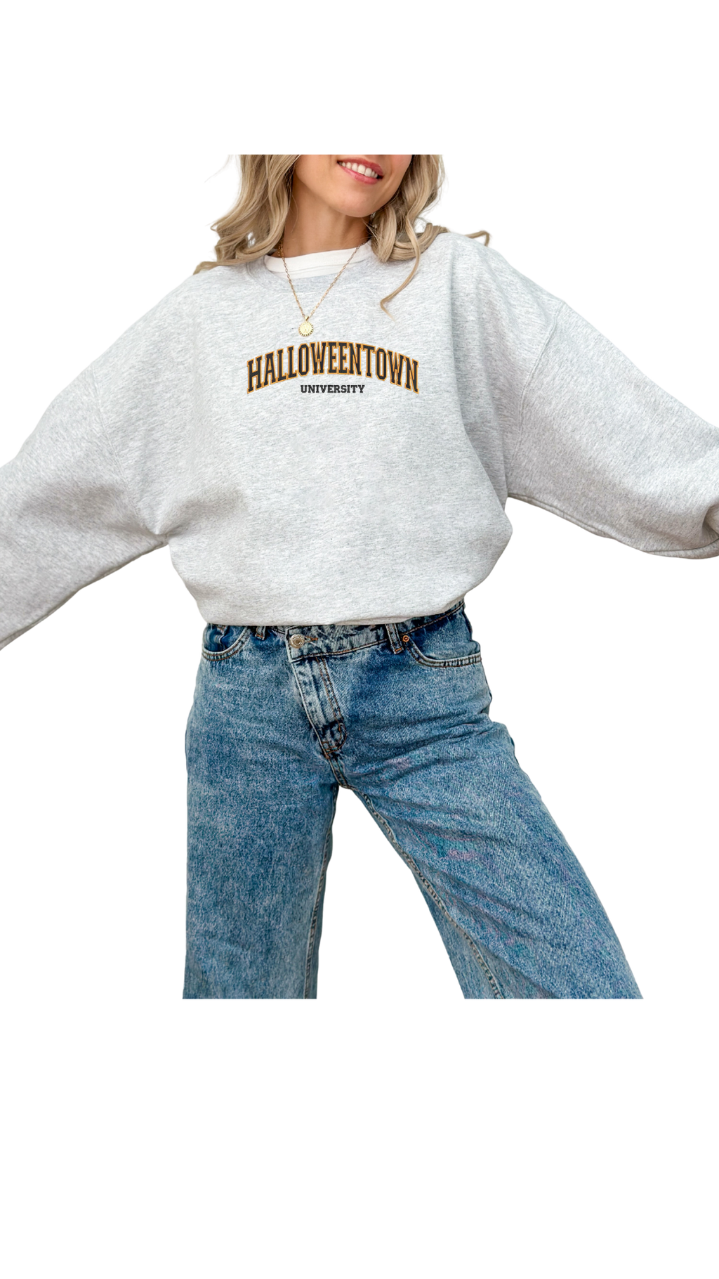 Halloweentown University Embroidered Crewneck