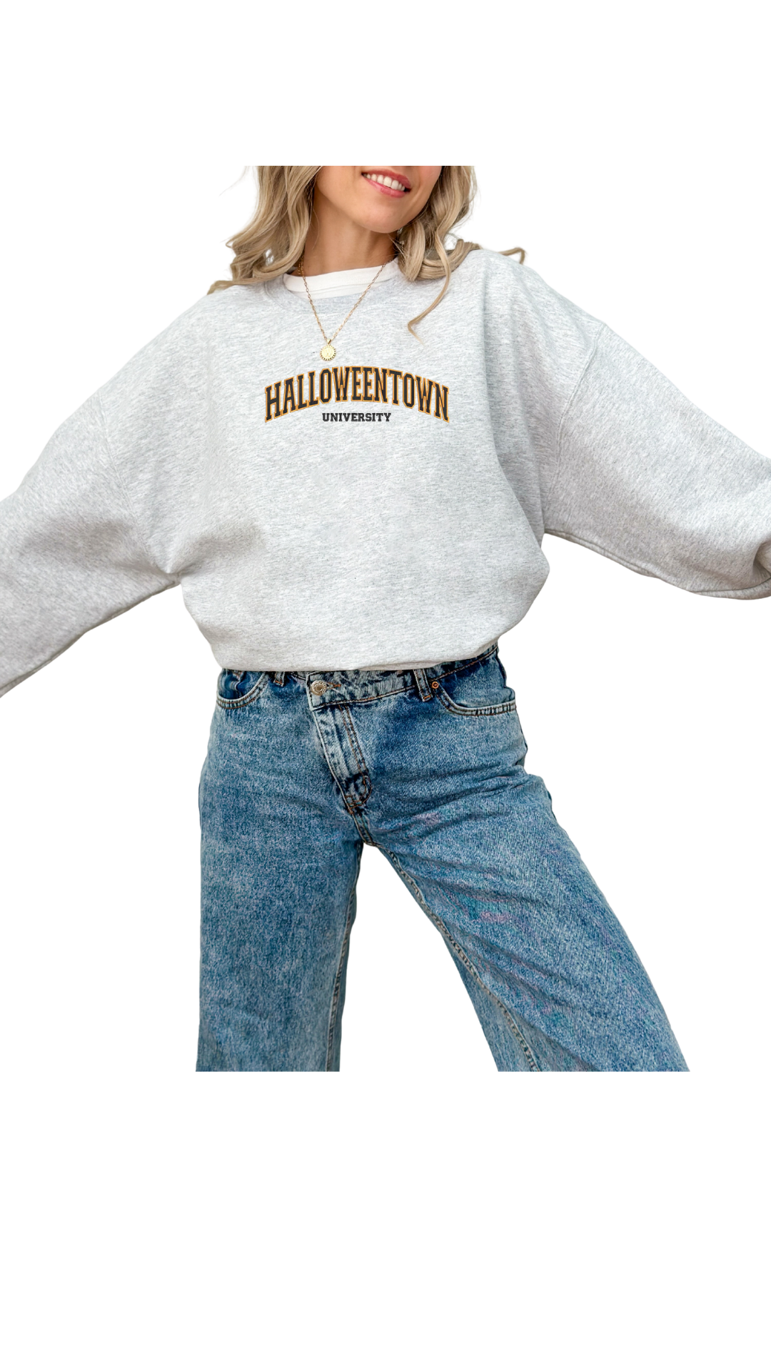 Halloweentown University Embroidered Crewneck