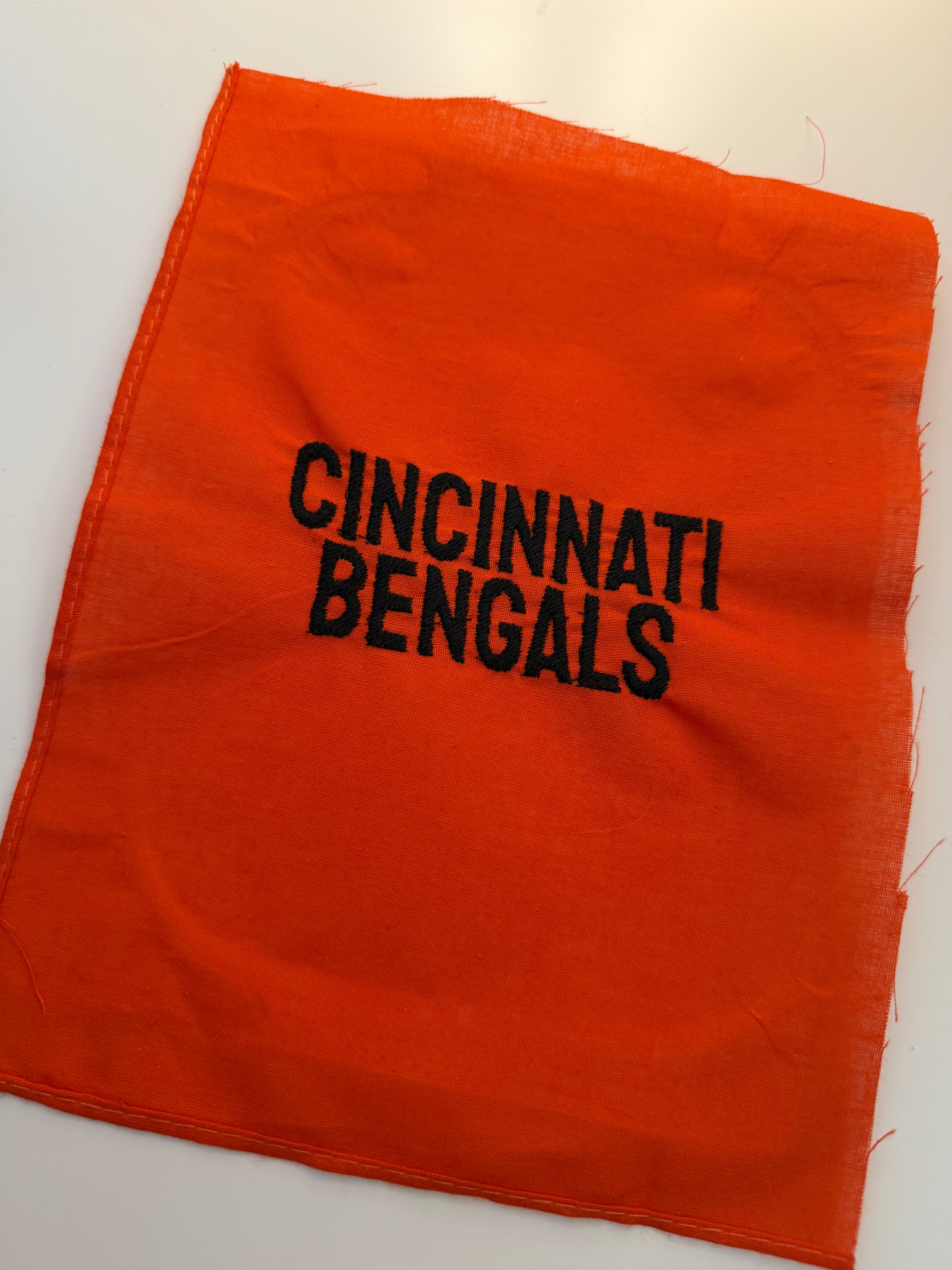 Embroidered bengals (made to be framed)