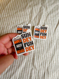 Sundey fundey sticker