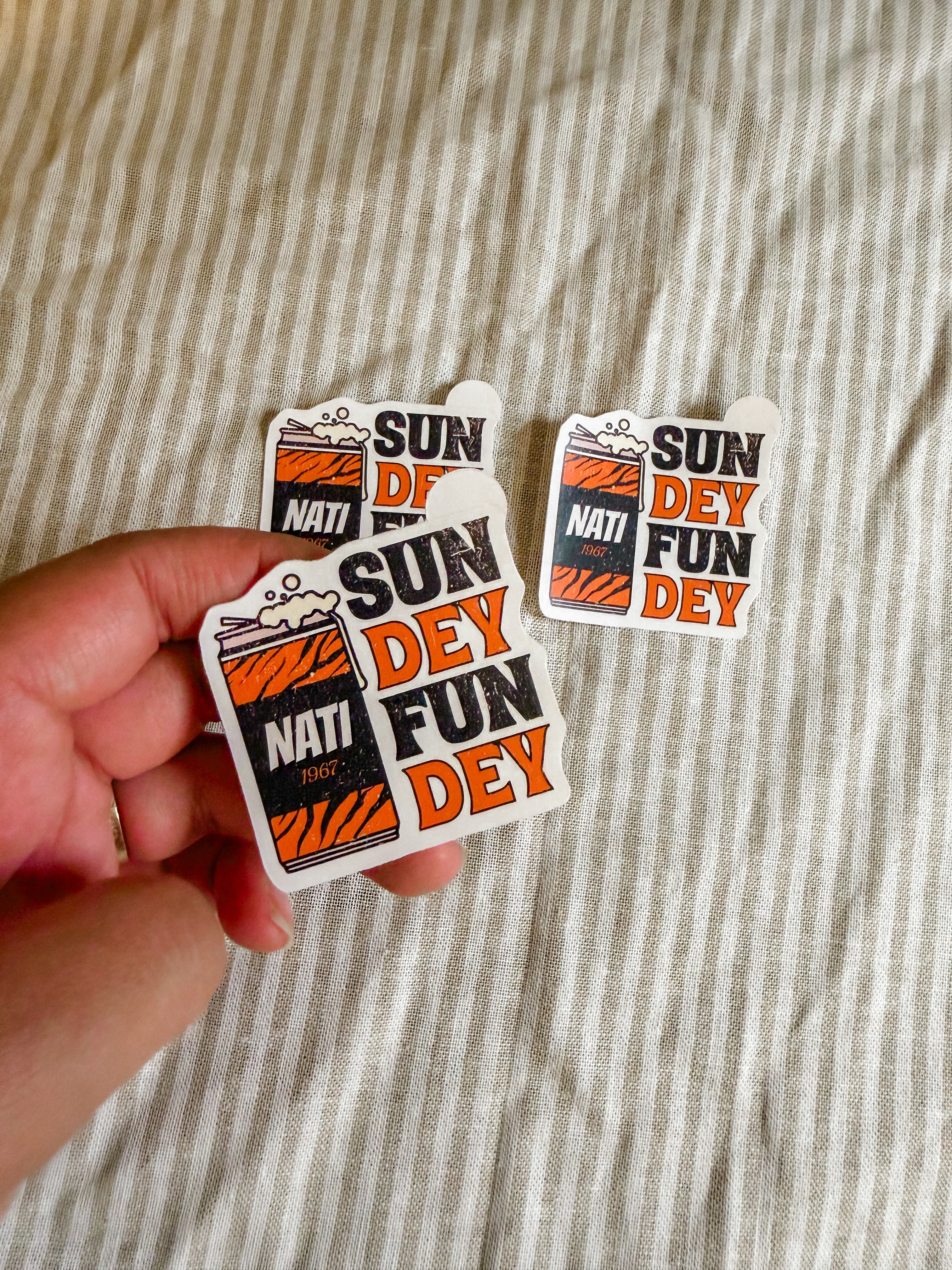 Sundey fundey sticker